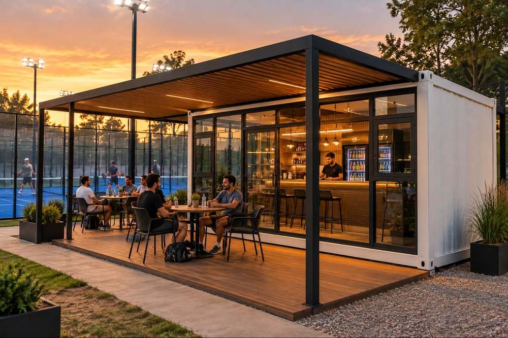 Uso · Buffet de pádel con pérgola